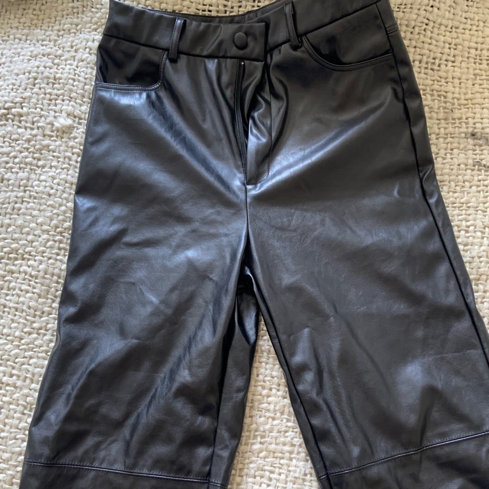 Black leather pants